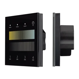 Фото #1 товара INTELLIGENT ARLIGHT Сенсорная панель SMART-DALI-301-11-4G-3SC-DT8 Черная (230V, встраиваемая, 2.4G) (IARL, IP20 Пластик, 5 лет)
