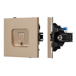 Фото #1 товара Механизм компьютерной розетки SCT-TENDO-MPC1-PL-GD (RJ-45, CAT6) (Arlight, -)