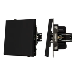 Фото #1 товара Механизм выключателя одноклавишный непроходной SWT-TENDO-MK01-SFPL-BK (230V, 10A) (Arlight, -)