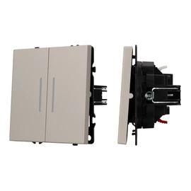 Фото #1 товара Механизм выключателя двухклавишный непроходной LED SWT-NOBE-MK02-SFPL-L-CA (230V, 10A) (Arlight, -)