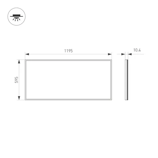 Фото #8 товара Панель IM-600x1200A-48W White (Arlight, IP40 Металл, 3 года)