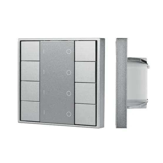 Фото товара INTELLIGENT ARLIGHT Кнопочная панель DALI-201-23-4G-DIM-DT6-IN Silver (BUS, Frame) (IARL, IP20 Металл, 3 года)