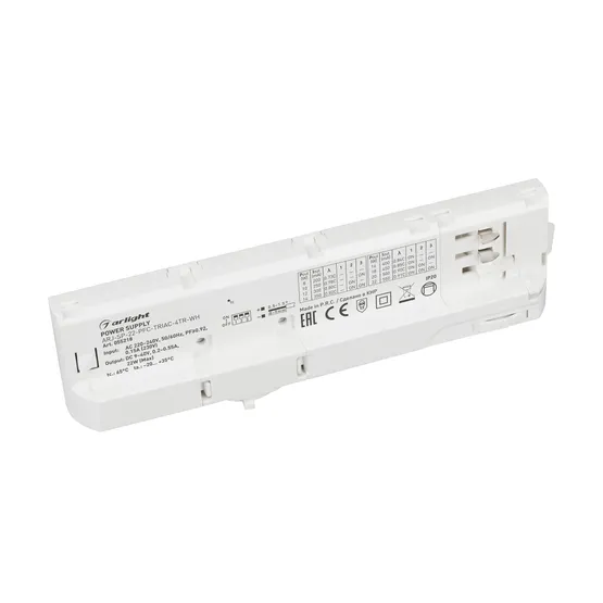 Фото товара Блок питания для трековых систем ARJ-SP-22-PFC-TRIAC-4TR-WH (22W, 9-40V, 0.2-0.55A) (Arlight, IP20 Пластик, 5 лет)