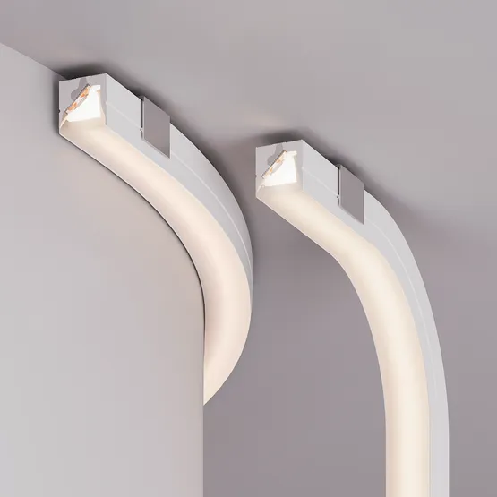 Фото #5 товара Силиконовый профиль WPH-FLEX-1616-TWIST-S11-20m WHITE (Arlight, Силикон)