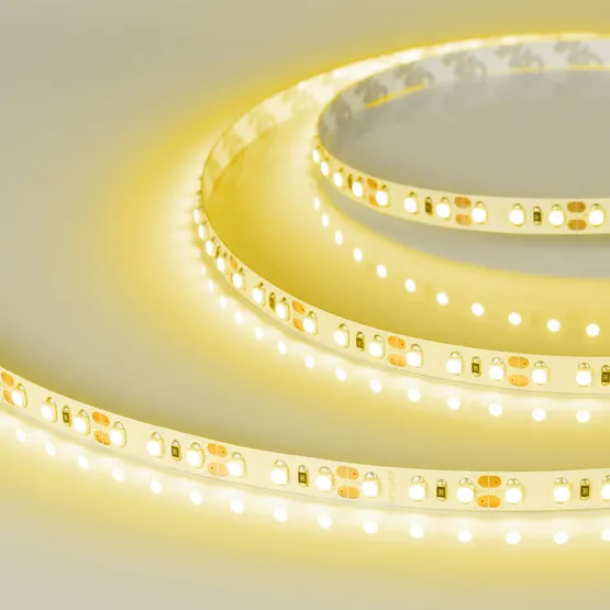 Фото #1 товара Светодиодная лента RT-A120-8mm 12V Yellow (9.6 W/m, IP20, 2835, 5m) (Arlight, 9.6 Вт/м, IP20)