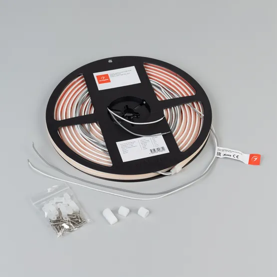 Фото #3 товара Светодиодная лента герметичная COB-PSW-X480-8mm 24V Warm2400 (6 W/m, IP67, TWP100, 5m) (Arlight, CRI>90)