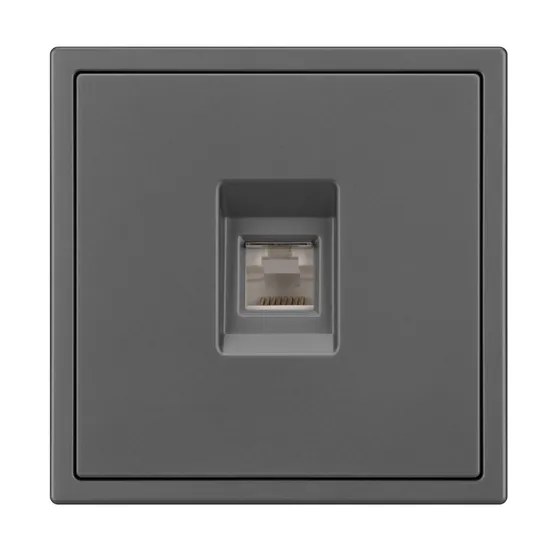 Фото #2 товара Механизм телефонной розетки SCT-NOBE-MTL1-SFPL-GR (RJ-11, 4C) (Arlight, Серый базальт)