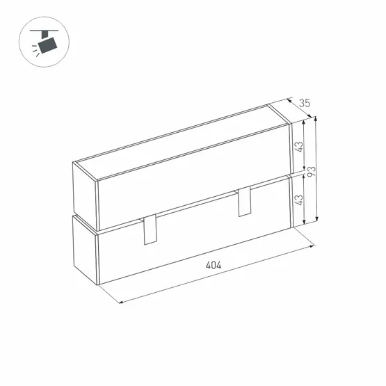 Фото #5 товара Светильник MAG-FLAT-FOLD-45-S405-12W Day4000 (WH, 100 deg, 24V) (Arlight, IP20 Металл, 5 лет)