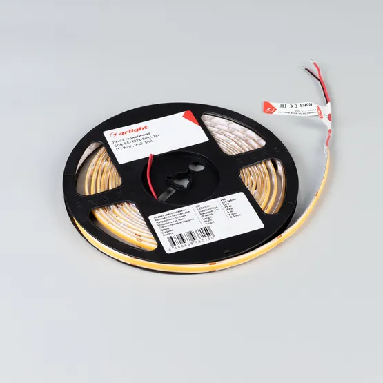 Фото #3 товара Светодиодная лента герметичная COB-SE-X378-8mm 24V Warm3000 (11 W/m, IP65, 5m) (Arlight, -)
