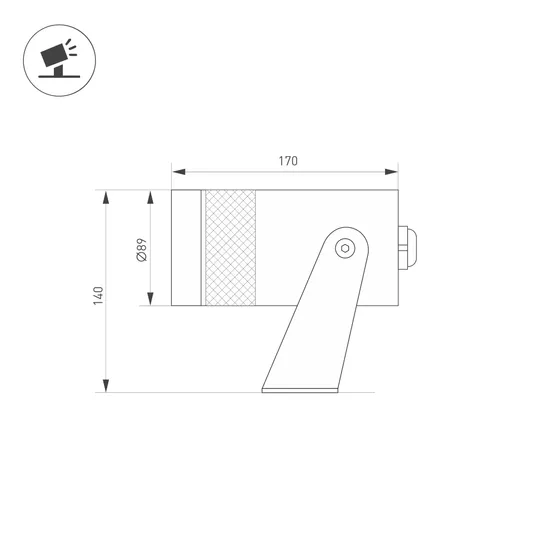 Фото #2 товара Прожектор ALT-SPARK-ZOOM-R89-25W Warm3000 (Графит, 35-60 deg, 230V) (Arlight, IP67 Металл, 5 лет)