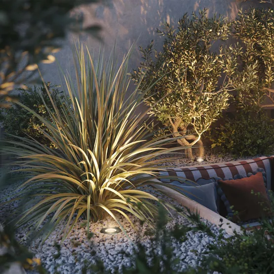 Фото #3 товара Светильник LTD-DAFNA-GROUND-R260-48W Warm3000 (SL, 20 deg, 230V) (Arlight, IP67 Металл, 5 лет)