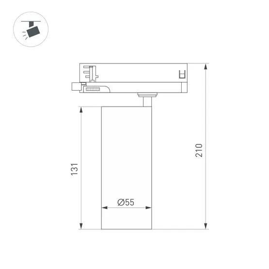 Фото #5 товара Светильник LGD-SILMA-4TR-R55-4W Warm3000 (WH, 4 deg, 230V) (Arlight, IP20 Металл, 5 лет)