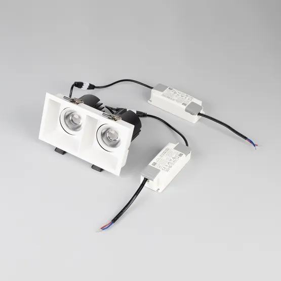 Фото #3 товара Светильник MS-FLOW-BUILT-S157x85-2x12W Day4000 (WH, 55 deg, 230V) (Arlight, IP20 Металл, 5 лет)