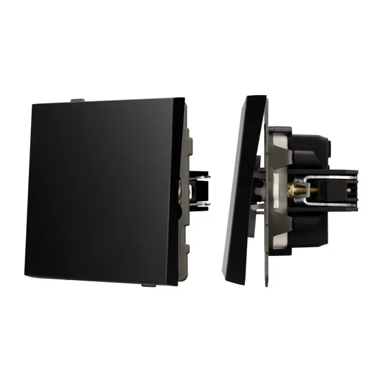 Фото #1 товара Механизм выключателя одноклавишный непроходной SWT-TENDO-MK01-PL-BK (230V, 10A) (Arlight, Черный)