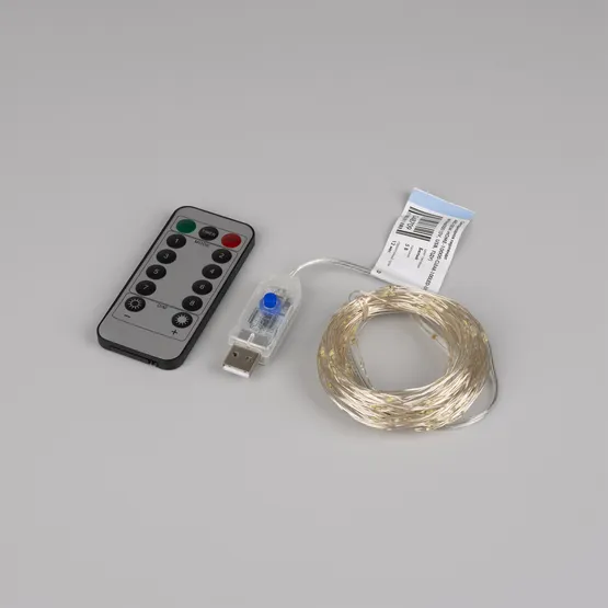 Фото #3 товара Светодиодная гирлянда ARD-DEW-HOME-10000-CLEAR-100LED-LIVE White6000 (5V, USB, ПДУ) (Ardecoled, IP20)