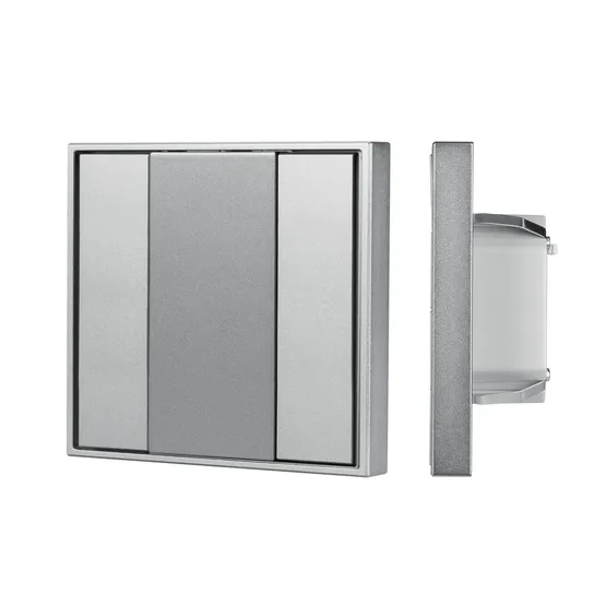 Фото товара INTELLIGENT ARLIGHT Кнопочная панель DALI-201-23-2K-D2-IN Silver (BUS, Frame) (IARL, IP20 Металл, 3 года)