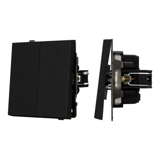 Фото #1 товара Механизм выключателя управления шторами SWT-TENDO-MKR2-SFPL-BK (230V, 10A) (Arlight, Матовый черный)