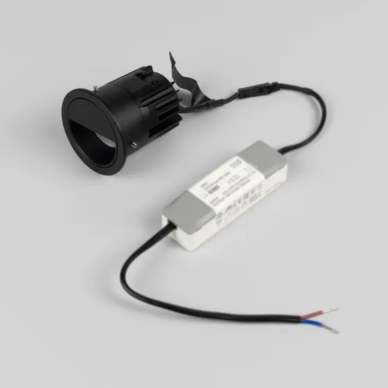 Фото #4 товара Светильник встраиваемый DL-VEILA-R63-8W Warm3000 (Черный RAL9005, A44x46 deg, 230V) (Arlight, IP20 Металл, 5 лет)