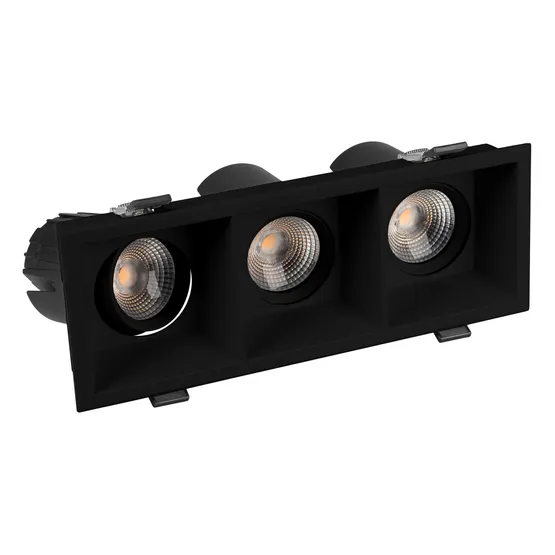 Фото #3 товара Светильник MS-FLOW-BUILT-S230x85-3x12W Warm3000 (BK, 55 deg, 230V) (Arlight, IP20 Металл, 5 лет)