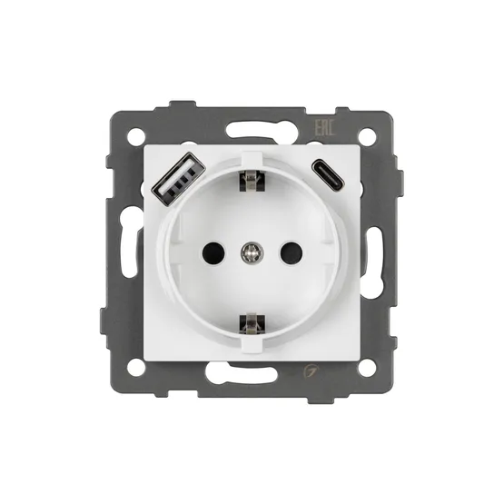 Фото #3 товара Механизм розетки с USB зарядкой SCT-MUAA-PL-WH-V (250V, 16A) (Arlight, -)