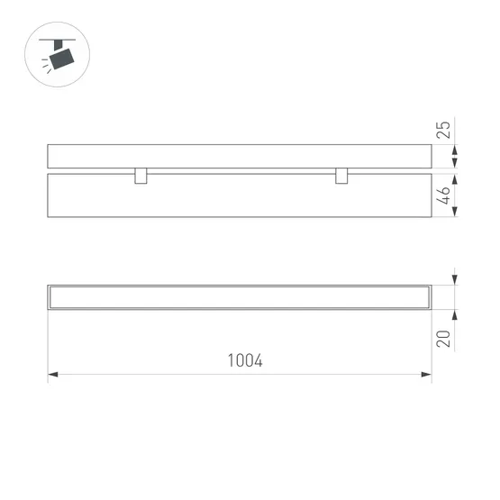 Фото #5 товара Светильник MAG-FLAT-FOLD-25-S1004-30W Day4000 (BK, 100 deg, 24V) (Arlight, IP20 Металл, 5 лет)