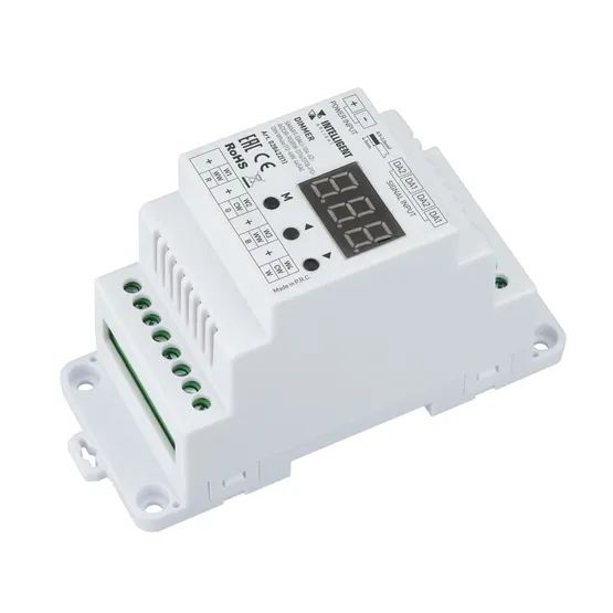 Фото товара INTELLIGENT ARLIGHT Диммер SMART-DALI-104-62-ADDR-RGBW-DT6/DT8-PD-DIN White (12-48V, 4x5А)  (IARL, IP20 Пластик, 5 лет)