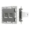 Минифото #1 товара Механизм компьютерной розетки двойной SCT-MPC2-PL-GR (RJ-45, CAT6) (Arlight, -)
